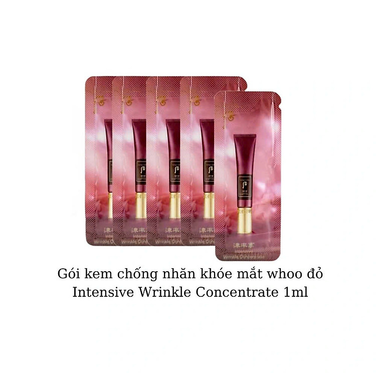Combo 10 gói Kem Mắt Đặc Trị Nhăn Sâu Cao Cấp Whoo Jinyulhyang Intensive Wrinkle Essential Dạng Gói 1ml