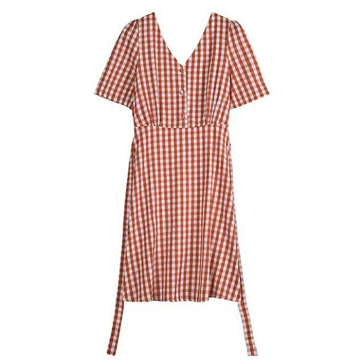 VÁY KẺ CARO ĐỎ SIÊU SANG