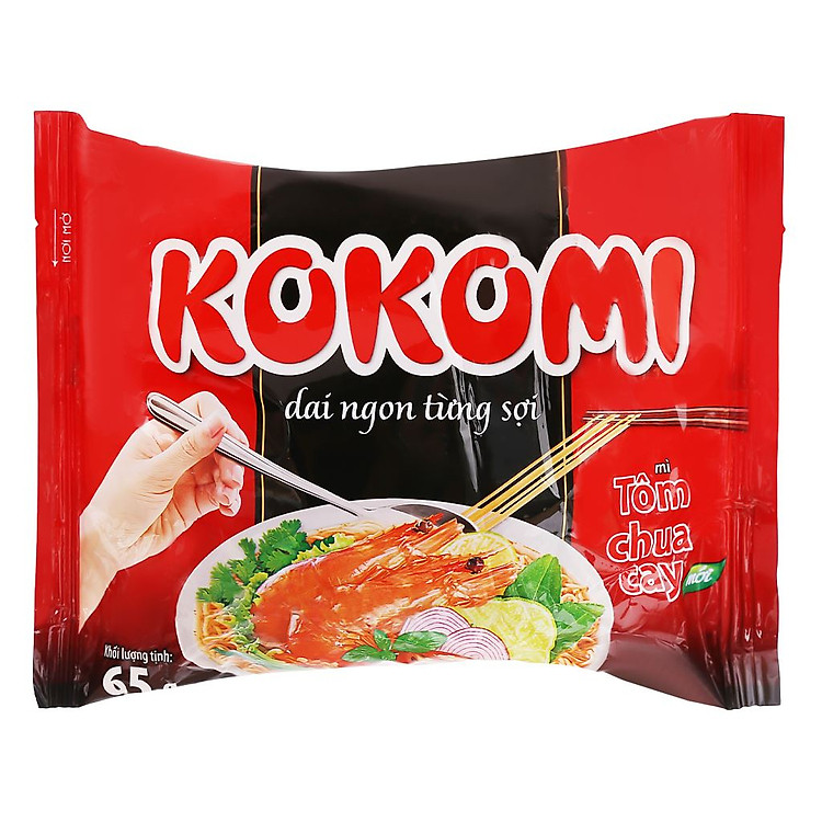 Thùng 30 Gói Mì Tôm Chua Cay Kokomi (65g x 30 gói)