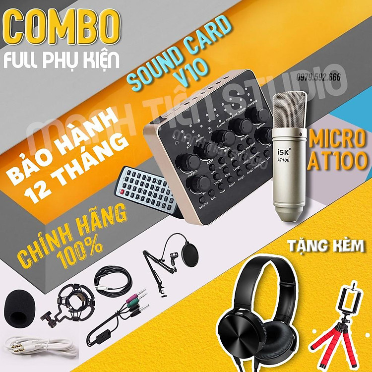 TRỌN BỘ COMBO AT100 + V10 BLUETOOTH + FULL PHỤ KIỆN