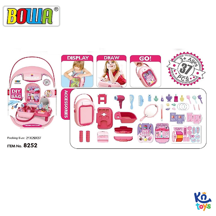 Bộ trang điểm 37 món BOWA 8252 Chính hãng Giá tốt - Hình ảnh 3