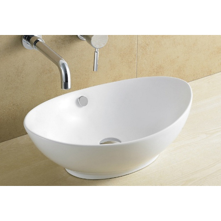 CHẬU LAVABO BÀN ĐÁ MEN NANO TRẮNG SÁNG