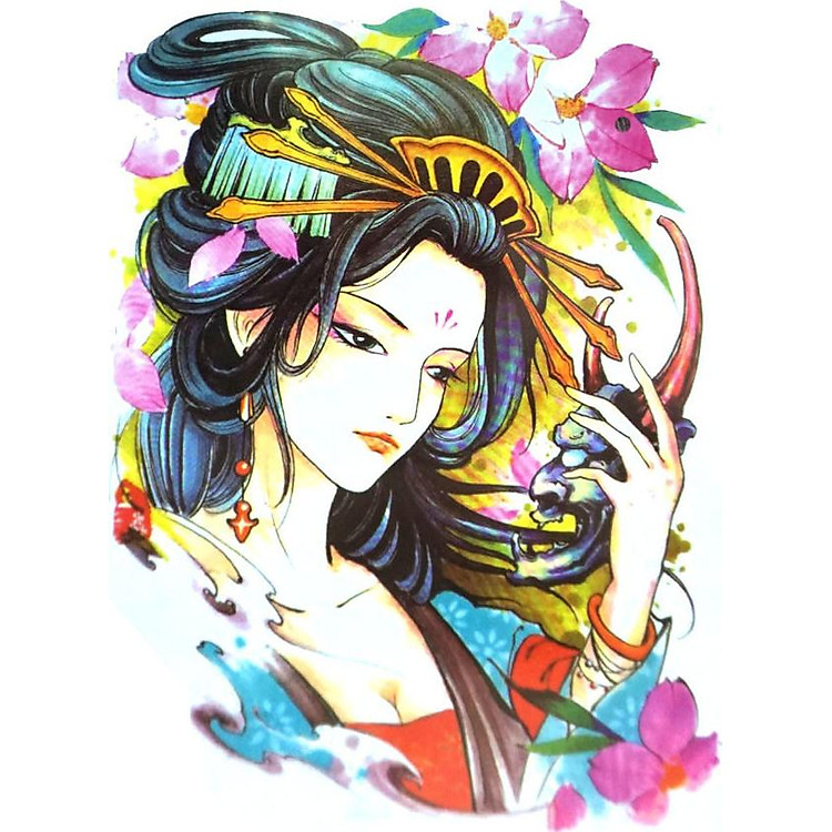 Hình Xăm Dán Geisha QSA246