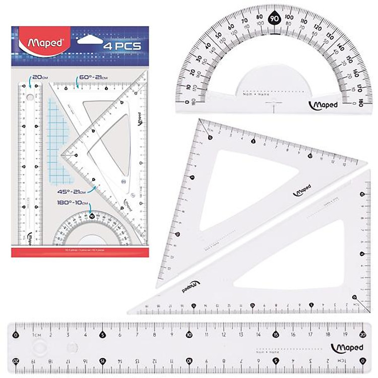 Bộ Thước Eke Start 20 cm (4 món)