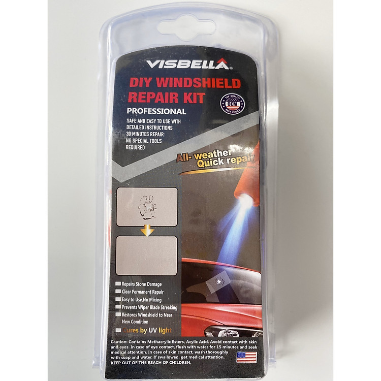 Bộ Keo Dụng Cụ Sửa Bể Kính Chắn Gió Có Đèn Visbella