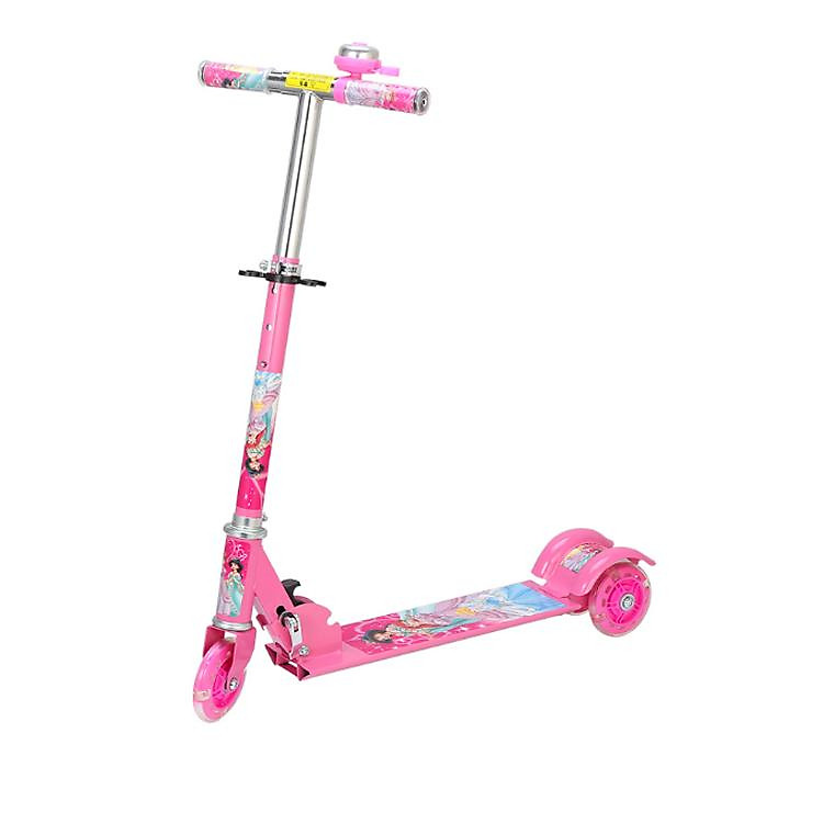 Xe Trượt Scooter 3 Bánh Phát Sáng Kèm Chuông Cho Bé Từ 3 - 6 Tuổi Có 4 Màu ( Tặng muỗng ăn )