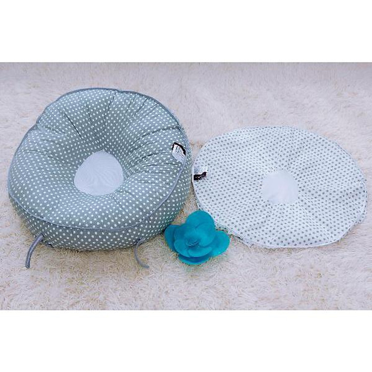 Gối chống trào ngược Babylux Lounger ( Kích thước lớn, có đai an toàn cho bé lớn, có vỏ phụ để thay)