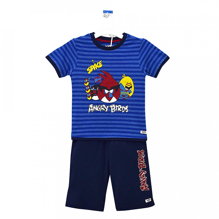Bộ Đồ Lửng Angry Birds Bé Trai Kavio Kids BS26-N3 - Xanh Coban