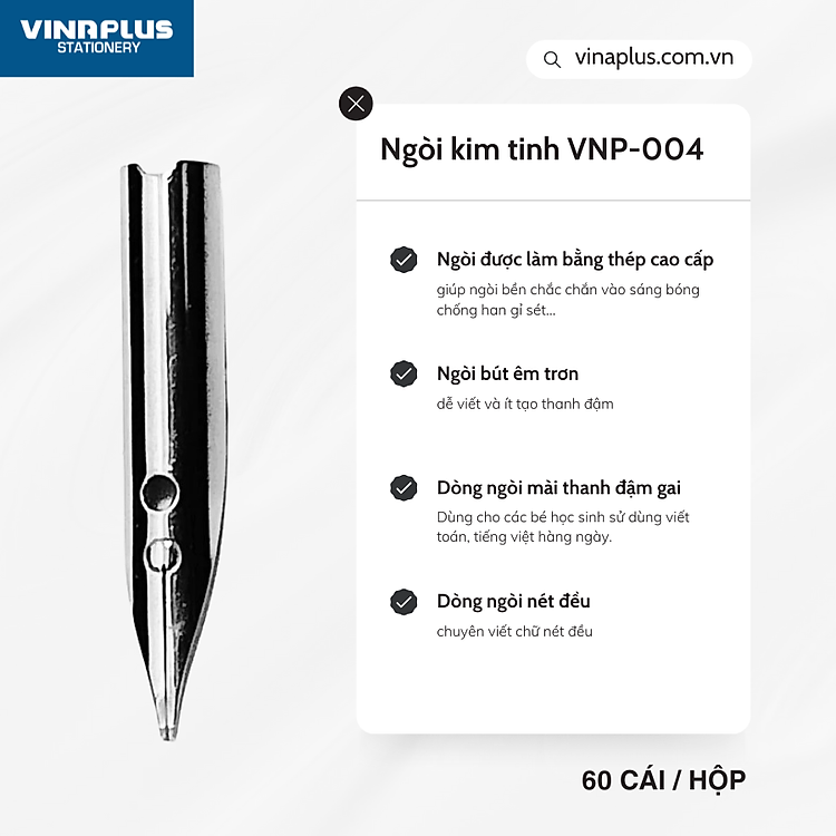 Ngòi Bút Máy Vinaplus (Kim Tinh/Mài Vàng/Lá Tre)