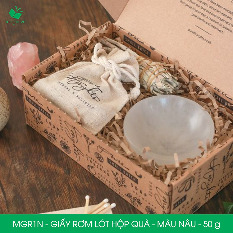 Giấy Rơm Lót Hộp Quà Màu Nâu (50g) - Ảnh 4