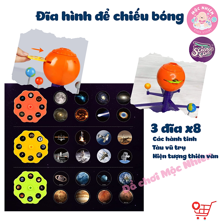 Bộ Mô Hình Chiếu Bóng Hệ Mặt Trời Chính hãng Giá rẻ - Hình ảnh 3