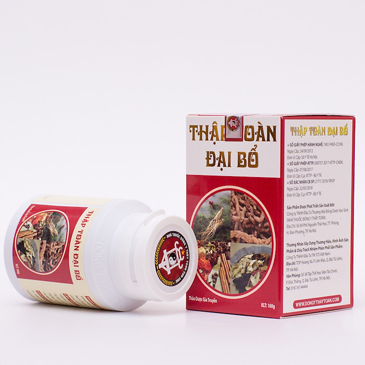 Thập Toàn Đại Bổ - Đông Y Thầy Toàn - hỗ trợ Chữa Yếu Sinh Lý, Xuất Tinh Sớm Dứt Điểm (Hộp 140 viên - Tuần uống 3 hộp)