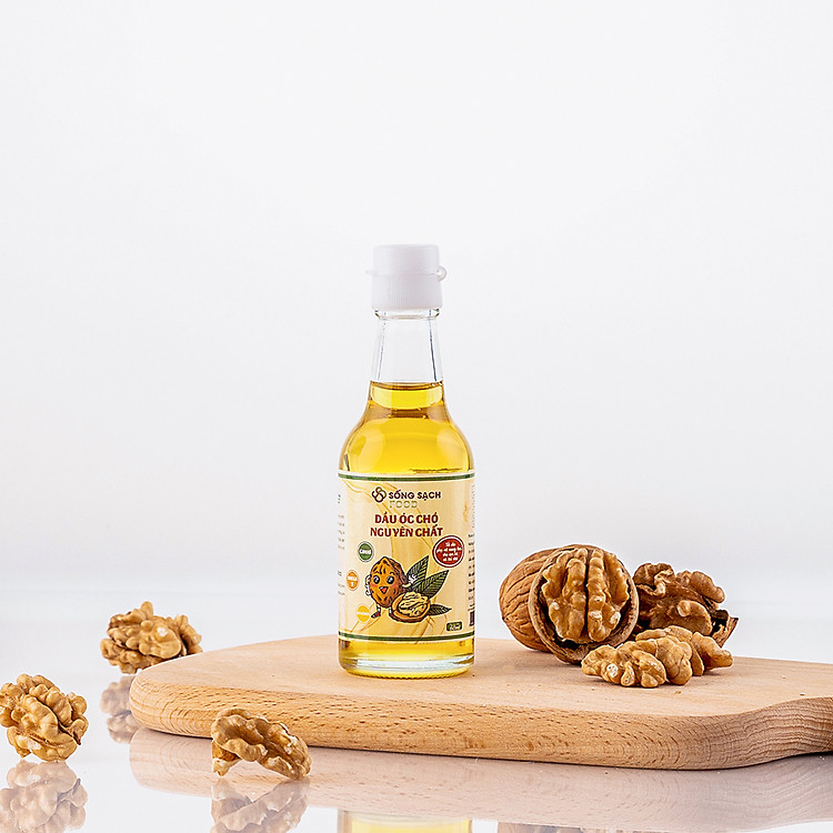 Dầu Óc Chó Nguyên Chất Ăn Dặm Cho Bé Sống Sạch Food chai 60ml