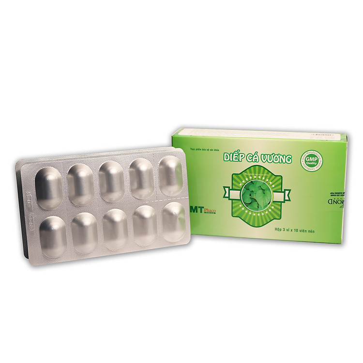 Diếp Cá Vương hỗ trợ giảm táo bón, tiêu trĩ, nhuận tràng - Hộp 30 viên nén x 800mg