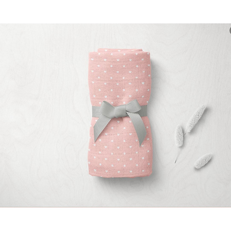 Khăn sợi tre Sofflin 120x120cm - Dotty Pink Chính hãng Tiết kiệm - Hình ảnh 2