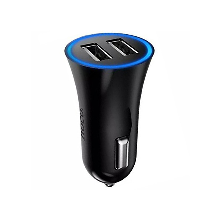 Sạc Xe Hơi Hoco UC204 2 Cổng USB - Hàng chính hãng