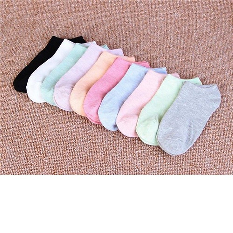 Tất Cổ Ngắn Nhiều Màu cho bé gái từ 10 tuổi