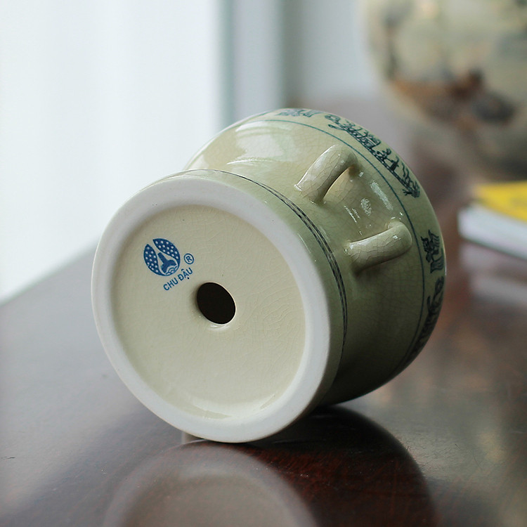 Trống Đồng Gốm Chu Đậu (S2) F14 x H11 - Ảnh 2