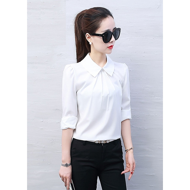 Áo nữ cổ sơ mi công sở sm169