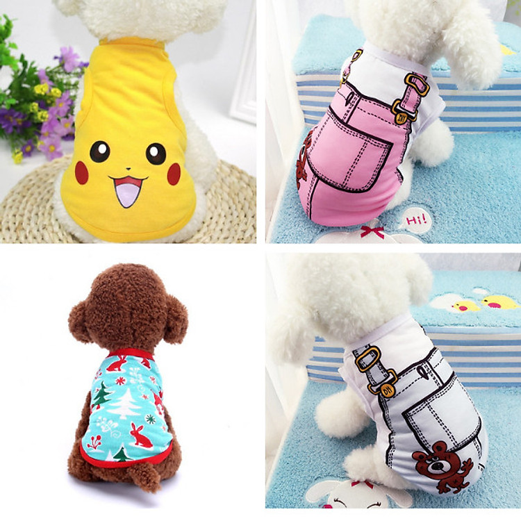 COMBO 4 Áo thun cho mèo chó đẹp - XD01ATC4