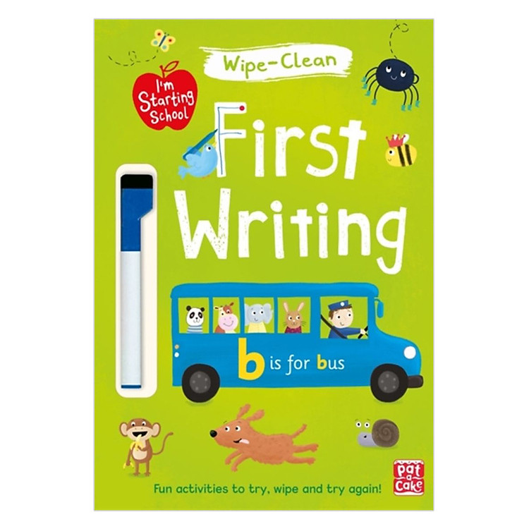 Sách I'M Starting School: First Writing: Wipe-Clean Book With Pen - I'M Starting School