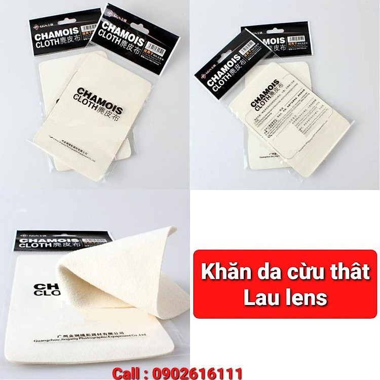 Khăn lau len da cừu Chamois GGS chuyên dung lau ống kính các loại máy ảnh
