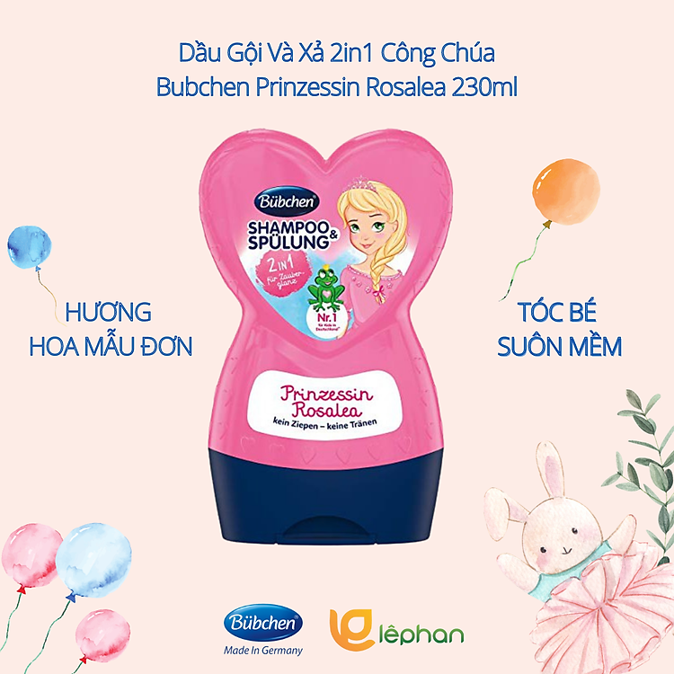Dầu gội xả cho bé Rosalea 230ml Chính hãng Giá rẻ - Hình ảnh 4