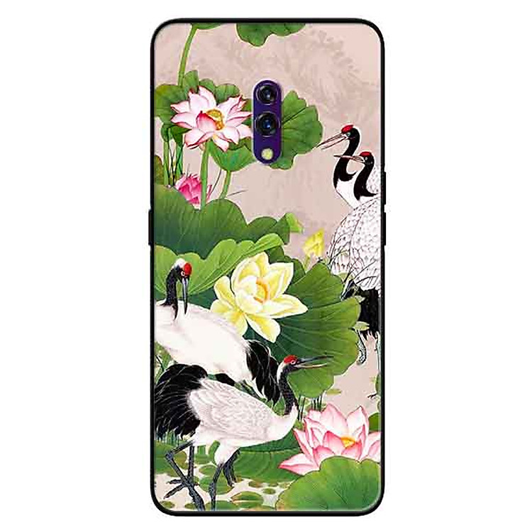 Ốp lưng in cho Oppo K3 Mẫu Sen Và Hạc