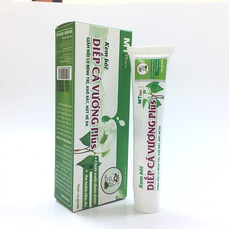 Gel bôi trĩ DIẾP CÁ VƯƠNG PLUS giảm tình trạng đau rát giúp búi trĩ co lại tự nhiên, thành phần hoàn toàn từ thảo dược, sử dụng an toàn, hiệu quả - tuýp 10g, hàng chính hãng
