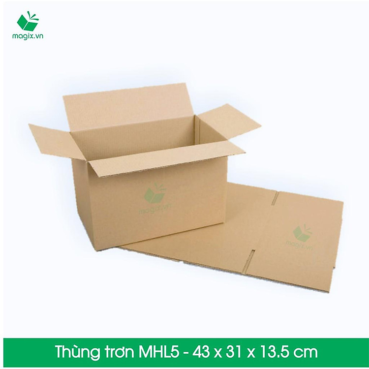 Thùng Hộp Carton (10 chiếc) – Kích Thước 43x31x13,5 cm