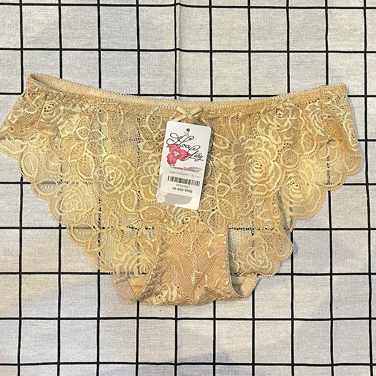 Quần lót nữ Hoa Giấy HG293511 ren lưới hoa mềm đính nơ ôm nguyên mông