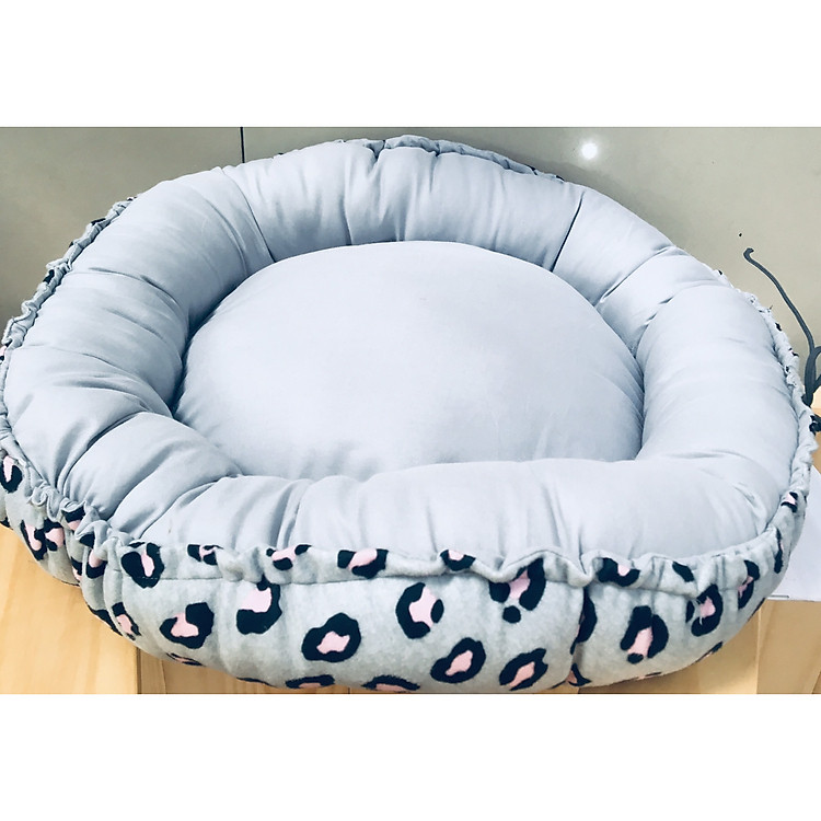 Ổ ngủ tròn, hình da beo cho chó mèo