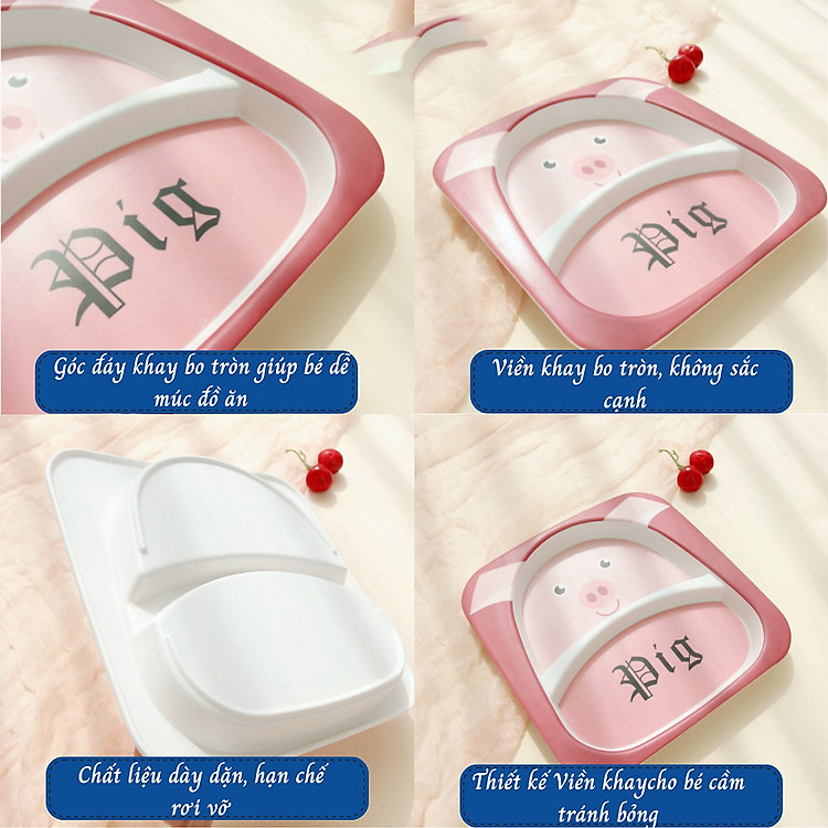 Khay ăn dặm chia 2 ngăn Bamboo Chính hãng Ưu đãi - Hình ảnh 5