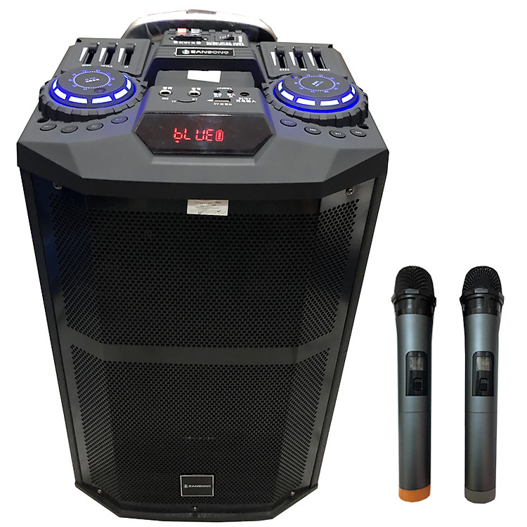 Loa kéo di động karaoke ZANSONG K5 F2 ( Phiên bản 2) có 3 loa Bass, Trung, Tress kèm 2 micro - Hàng chính hãng