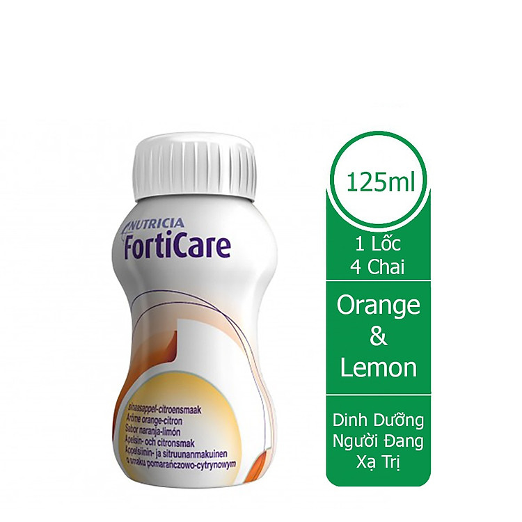 Sữa Forticare Nutricia vị Cam Chanh 125ml (4 chai/ lốc)