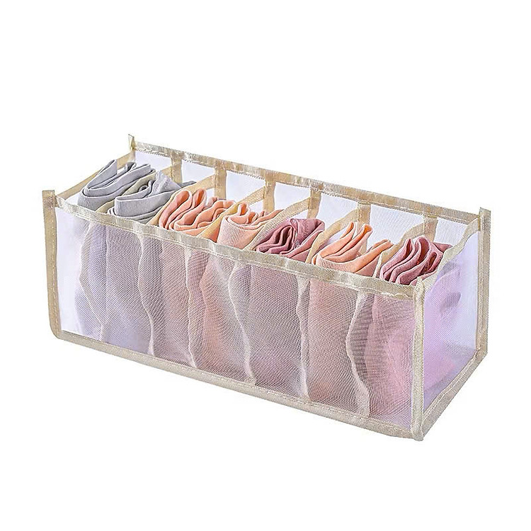 Combo 3 hộp vải đựng bảo quản đồ lót, khay đựng quần áo tất vớ bằng vải không dệt tiết kiệm diện tích 6, 7, 24 ngăn