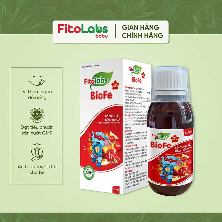 Tham Khảo tại ConCung: Fitolabs BioFe bổ sung Sắt, Kẽm, Vitamin , nhận ngay nhiều Ưu đãi