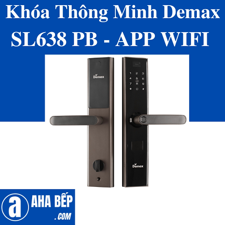 KHÓA THÔNG MINH DEMAX SL638 PB - APP WIFI - HÀNG CHÍNH HÃNG