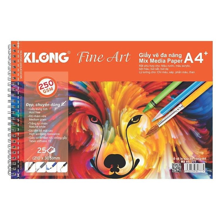 Sổ Vẽ Đa Năng KLONG A4+ (25 tờ, 250GSM) - Ảnh 2