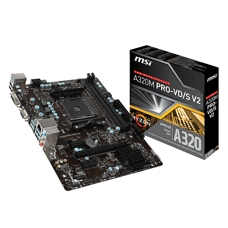 Bo Mạch Chủ Mainboard MSI A320M PRO VDS V2 Socket AM4 - Hàng Chính Hãng