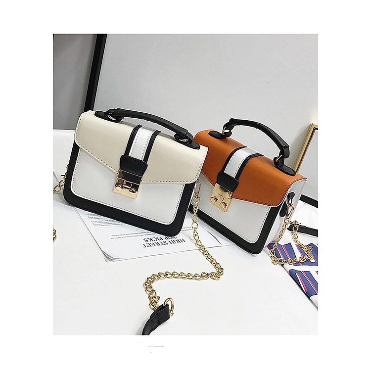 Túi Đeo Chéo Nữ Vuông Pha Màu BT23