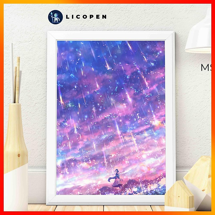 Tranh Tô Màu Theo Số Licopen - Tranh Mưa Sao Băng - MS181