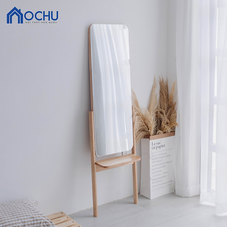 Gương Đứng Soi Toàn Thân Khung Gỗ OCHU - Girly Mirror - Natural