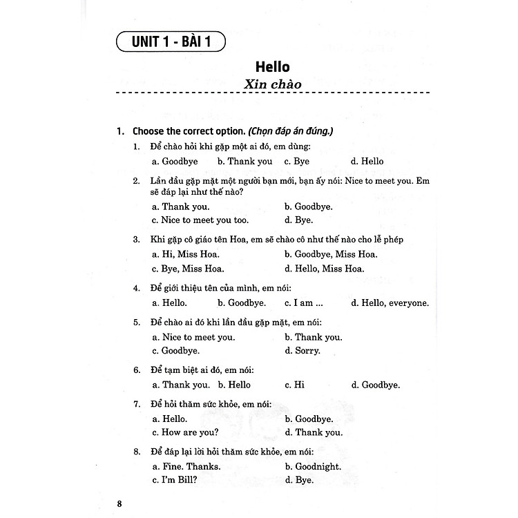 612 Câu Trắc Nghiệm Tiếng Anh 3 - Có Đáp Án - Ảnh 9