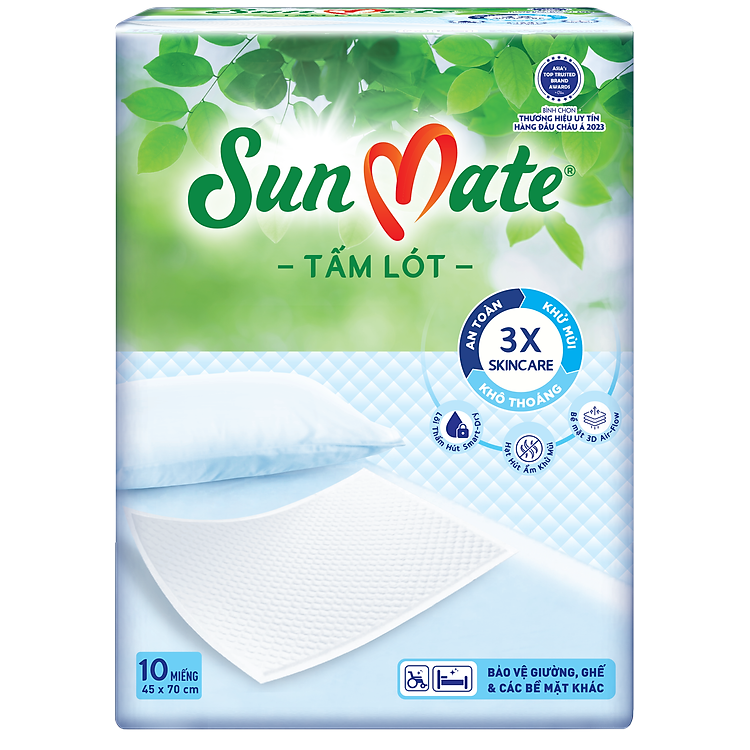 Combo 2 Tấm lót SunMate 10 miếng Chính hãng Tiết kiệm - Hình ảnh 3