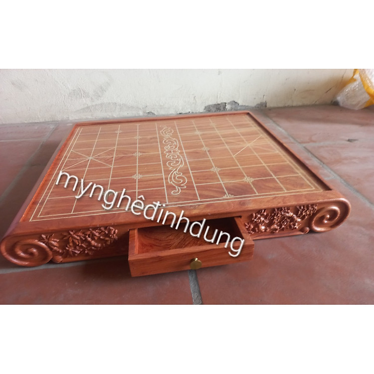 Bàn cờ tướng gỗ hương đá 55x60cm Chính hãng Giá rẻ