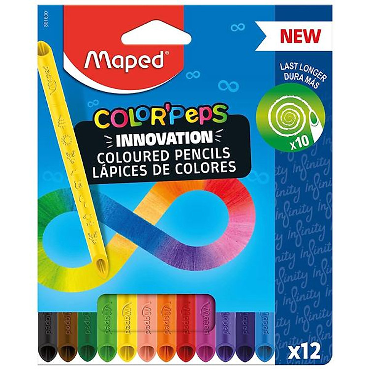 Hộp Chì Màu Vô Cực Maped 861600 (12 chiếc)