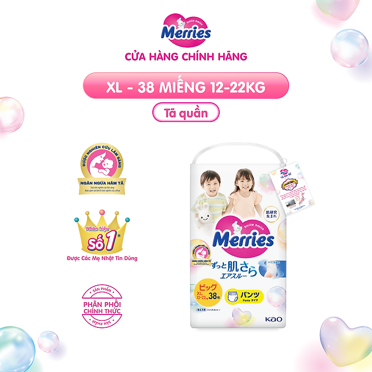 Tã Merries size XL 38 miếng Đảm bảo Giá rẻ - Hình ảnh 2