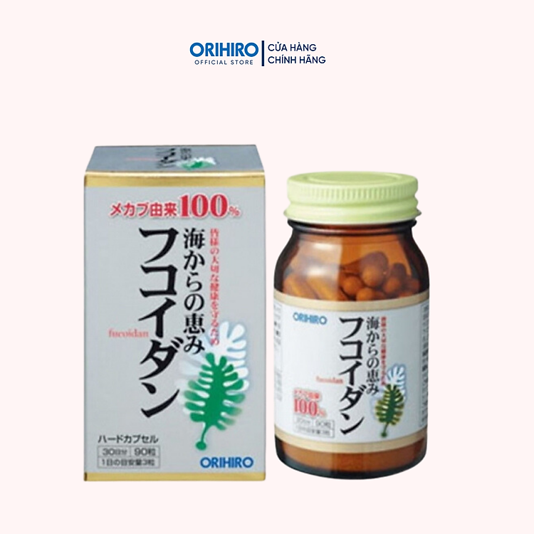 Tảo Fucoidan Orihiro 90 viên (BẢO HÀNH 3 THÁNG) viên nhỏ dễ uống