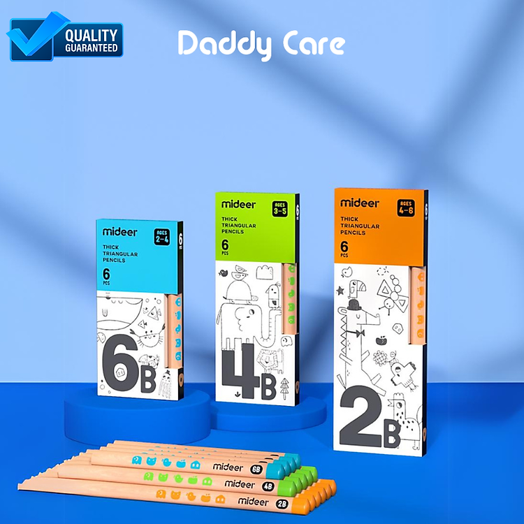 Bộ Bút Chì Mideer Triangular (6 chiếc)